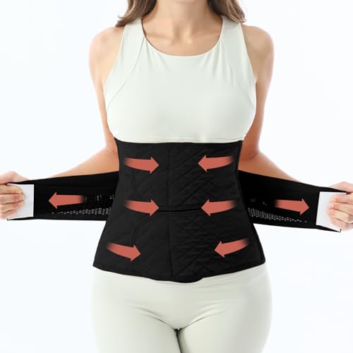 Image of Allaugh Postpartum Belly Band for Women: Abdominal Binder Post Surgery C Section Waist Trainer, Soft Fabric Abdominal Wrap for All Day, Comfort Non-Itchy, After Birth Recovery Easy Put On and Take Off