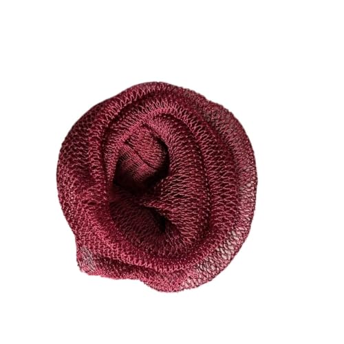 Red de esponja de baño color vino para una exfoliación corporal profunda y suave