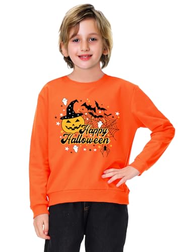 Image of Remimi Kids Halloween Sweatshirt Long Sleeve Thanksgiving Tops 3-14 Years