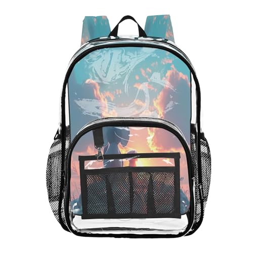 Joitme Lindas mochilas de perro elefante para niñas, bolsa transparente grande, bolsa transparente, Cute Little Elephant Dog 1, Talla única, Lindo perro elefante