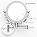 8” Wall Mounted Magnifying Makeup Mirror, Hardwired Double Sided 1X/10X Magnification LED Lighted Vanity Mirror, Brushed Gold Extendable 360° Swivel Bathroom Mirror