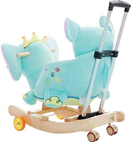 ZHANGYUEFEIFZ Schaukelpferd Plüsch Schaukeltier Pferd Rocking Horse Kinderstuhl Baby Trojan Spielzeug Geschenk… – Bild 5