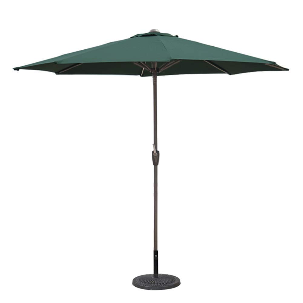 Sombrilla para exteriores de 9 pies y 270 cm color verde para jardín y patio