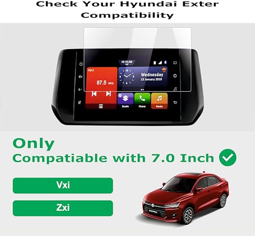 Image of OHAYO Touch Screen Protector for Maruti Suzuki Dzire VXi & ZXi | 7 Inch Infotainment Display Guard | Navigation Screen Protection Accessory 2024 (Not Tempered Glass)