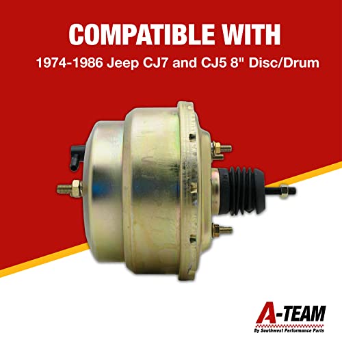 A-Team Performance - Dual Power Brake Booster Conversion Kit - Compatible With 1974-1986 Jeep Cj7 And Cj5 8" Disc/Drum #TOP2