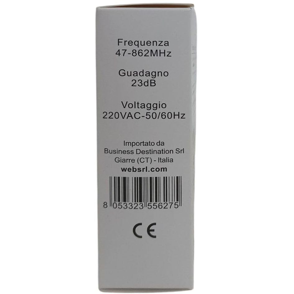 WEB Amplificatore Antenna TV Interno STA-102G – 1 Ingresso 2 Uscite – Guadagno Regolabile 8-23dB – Filtro LTE/5G – Potenziatore Segnale Digitale VHF/UHF 220V