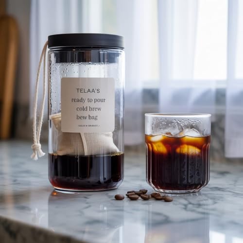 Image of Rum Barrel Aged Cold Brew - 100 g Ready Bag | Makes 1 L Smooth Premium Cold Brew | By Telaa Coffee and Tea
