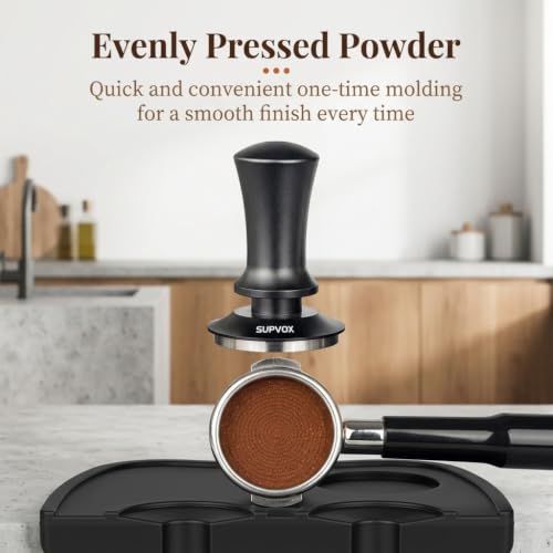 Image of Supvox Coffee Tamper 51mm Stainless Steel Base Spring-Loaded Design