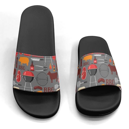 Pitovozu Summer Cartoon Animals Slippers for Women Men Comfotable Sandals Non Slip Home Bedroom Pool Shower Outdoor Slide Slippers4