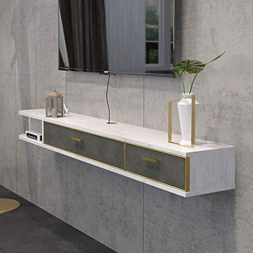 Estante Consola de TV montada en la pared flotante Soporte de TV Placa base Rack Gabinete de TV Soporte de TV Gabinete de TV flotante Estante para colgar Gabinete de TV Consola de medios con 3 unidade