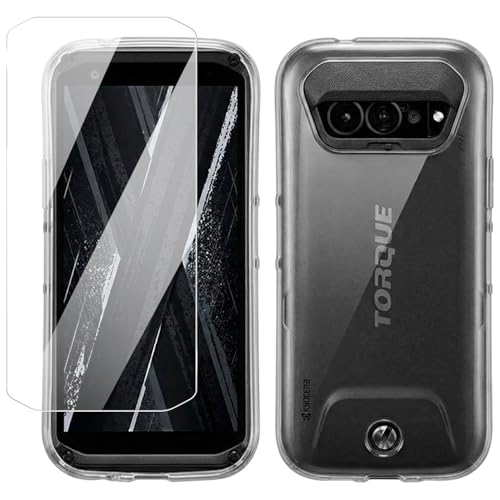 �P�[�X For KYOCERA TORQUE G07 �p �J�o�[+�t�B���� ����TPU�f�ސ� �X�}�z�P�[�X ���� �S�ʎ�� �ϏՌ� �����h�~ �ی� ���Z�� TORQUE G07��p�J�o�[ (�N���A�J�o�[+�����K���X�t�B����)