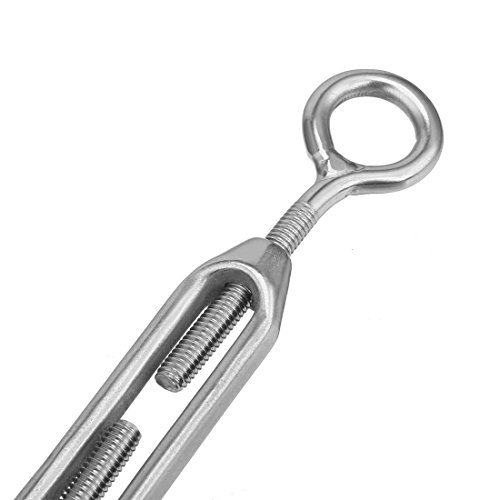 Aexit M6 Tensores para Cables de Acero con Gancho y Ojal de Acero Inoxidable 304, Pack de 5 miniatura 3