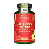 Vegavero Apple Cider Vinegar with Mother Complex 1950 mg | Chromium Picolinate for Blood Sugar Levels | with Cayenne, Ginger and Ceylon Cinnamon Extracts | 120 Capsules | NO Additives | Vegan