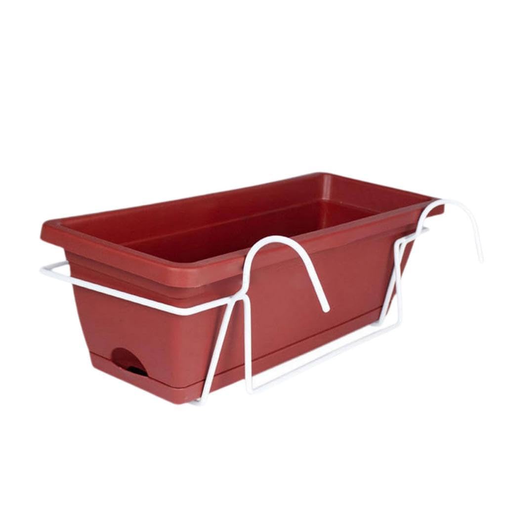 Balcony Hanging Railing Planter Lawn Outdoor Easy Installation Vegetable Box Red-image-44