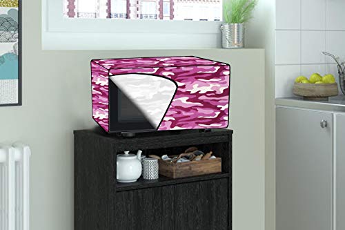 Image of Stylista Microwave Oven Cover for LG 20 L Solo MS2043DB Camouflage Pattern Purple