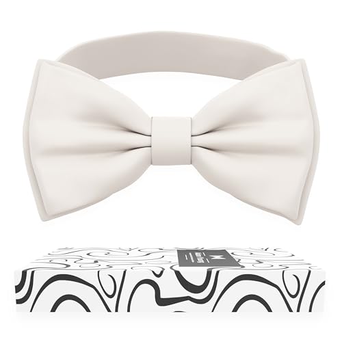 Image of Adam Young Men's Bow Ties Pre-Tied Style Formal Satin Classic Bowtie for Tuxedo Faux Silk