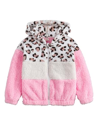Girls Polar Fleece Jacket Zip Up Hood Winter Thick Warm Coat Fall Winter Outerwear
