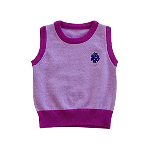 Baby Girls Boys Winter Sweater Vest Toddler Knit Crewneck Knitted Tank Top Outwear Waistcoat for 1-7 Years