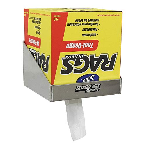 Extreme Max 5001.6032 Rag in Einer Box Aluminiumspender Aufbewahrungsregal Organizer für geschlossene Rennanhänger, Geschäft, Garage, Aufbewahrung