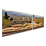 islandburner Prime Bild auf Leinwand Diverse Käsesorten, frische Trauben und Weingläser auf einem Tisch arrangiert Weinkeller Wein- und Käsehandlung Bilder Wandbilder Poster