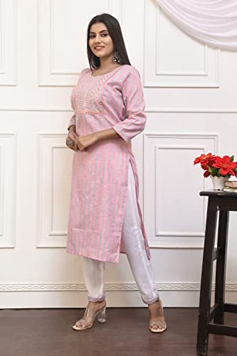 Image of Women Cotton Kurti Pant Set for Women 2552