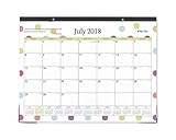 Blue Sky 2018-2019 Academic Year Teachers Monthly Desk Pad Calendar, Ruled Blocks, 22