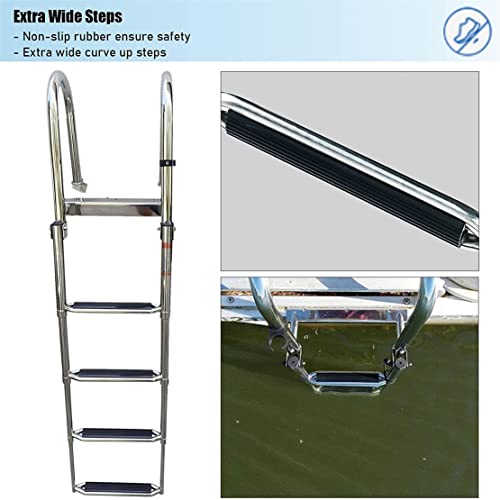 Escalera telescópica plegable para piscina y embarcación miniatura 2