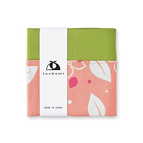 Image of IPPINKA Furoshiki Furoshiki Multi-functional Bag, Reversible Design, Small Flower Pattern, S Size, Pink x Green