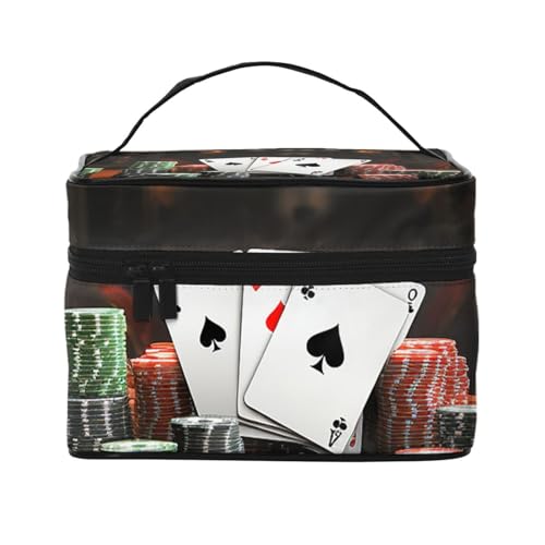 Trousse de toilette poker portable pour les déplacements des femmes