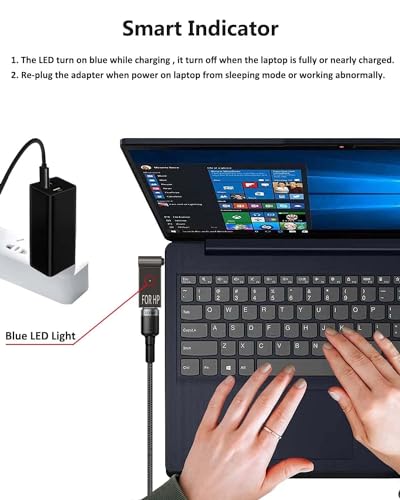 Image of Tobo 100W Female Type-C to Laptop Charging Adapter Converter Compatible with Lenovo IdeaPad Yoga Laptop Series, Chromebook, Liteon, Flex, Notebooks (4.5-3.0DEL) TD-1266CC