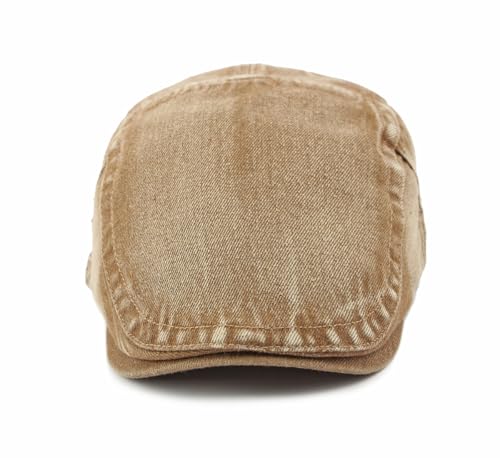 Image of Cotton Newsboy Cap,Breathable Ivy Gatsby Cabbie Beret Hat for Men's Women Driving Hunting Golf