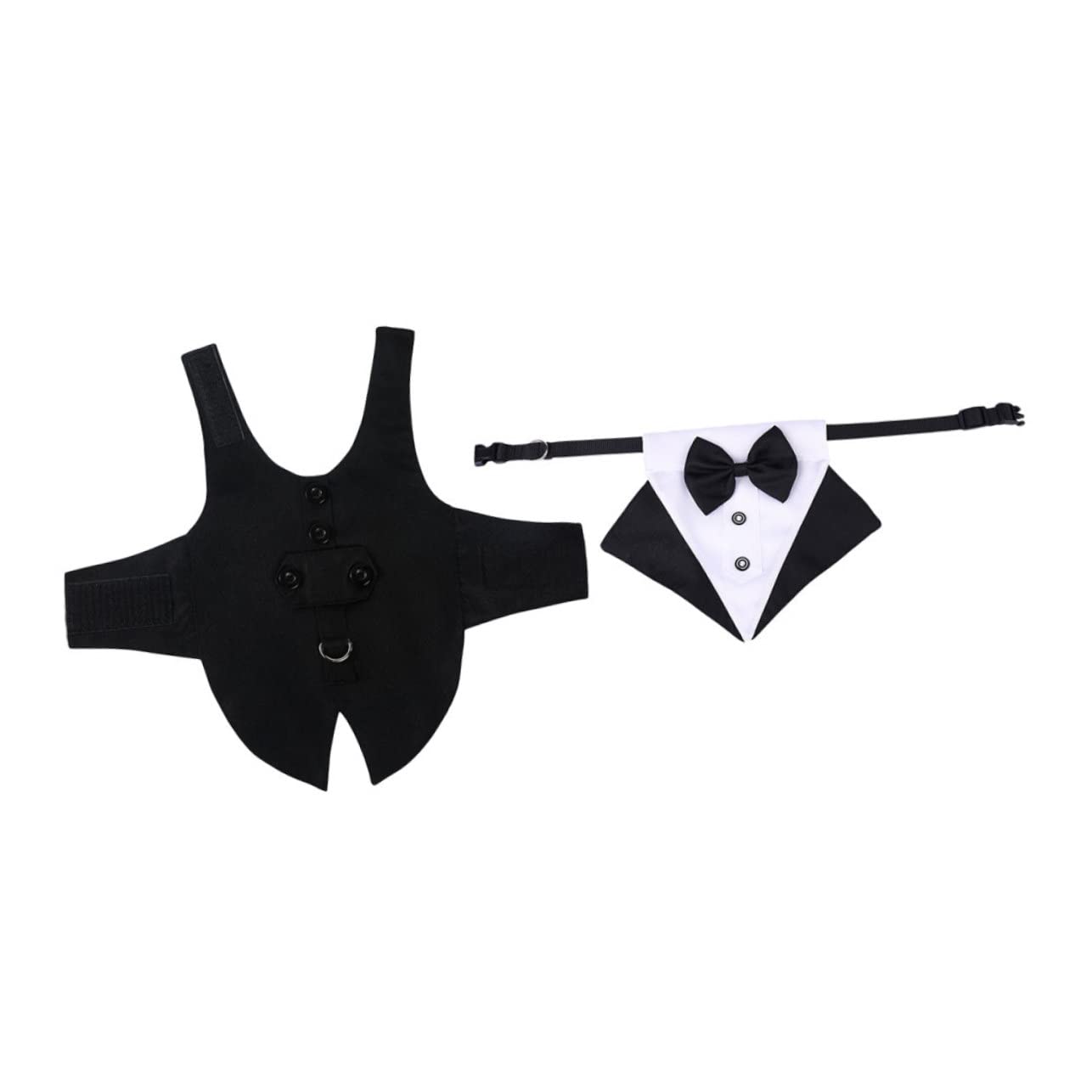 Costume de mariage chic en coton premium avec bandana chien