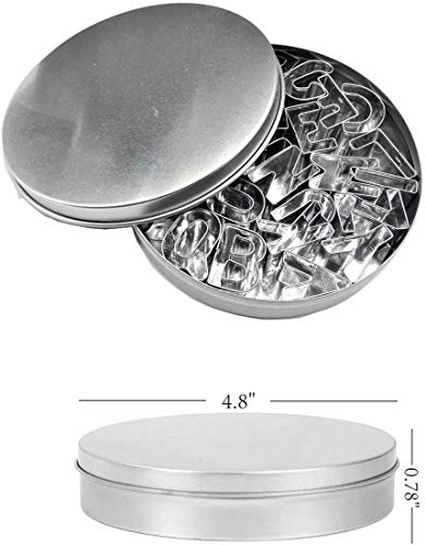 Image of HARI - Cookie Cutter Set 26 Pcs Stainless Steel Alphabet Letters Biscuit Cookie Cutters Mini A-Z Shaped Cookie Molds