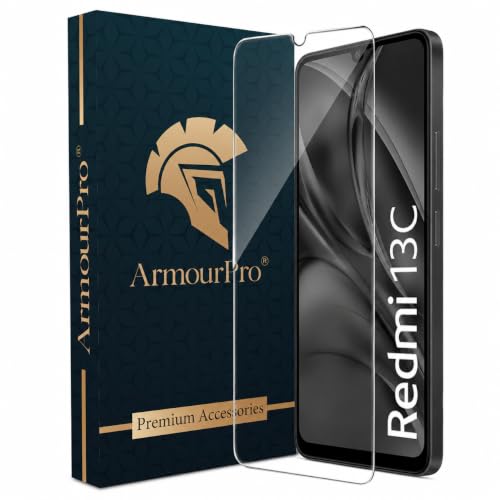 Image of ArmourPro 3D Borderless Tempered Glass for Redmi 13C, Poco C65 and Poco M6, HD Clear Curved Edge to Edge Screen Protector, 9H Hardness, Oleophobic Coating, Case Friendly | Pack of 1