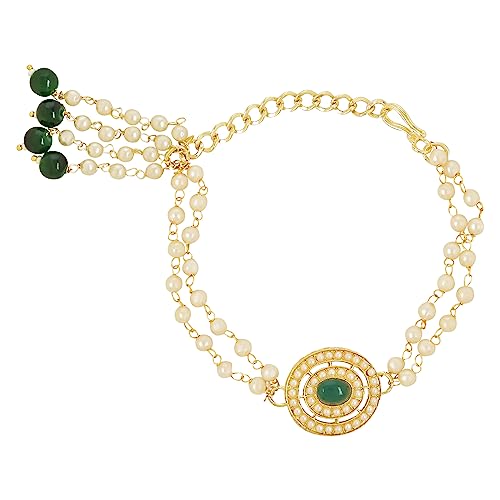 Image of I Jewels Stylish Pearl Hanging Adjustable Bracelet For Bhabhi /Sister (R096-L)