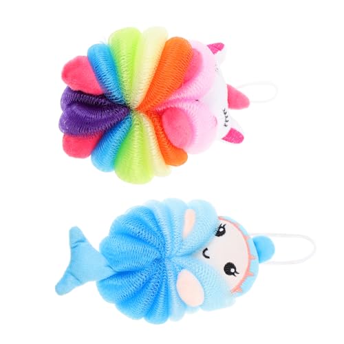 Healeved 2個カートゥーンバスボール 子供用やさしいボ ラバー 柔らかい肌