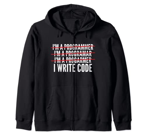 I'm A Programmer I Write Code Divertente Tee per Unisex Felpa con Cappuccio