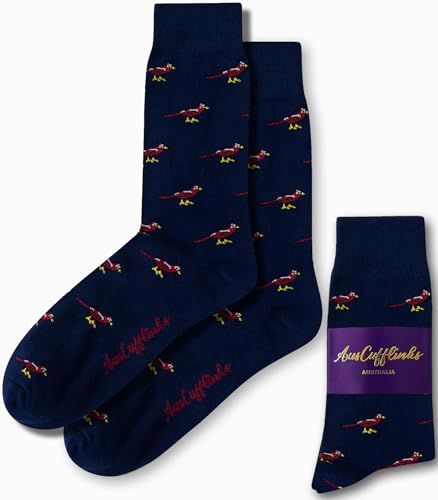 AUSCUFFLINKS Cardinal Bird Socks For Him | Cardinals Fan Fun Socks Gift for Her | Bird Lover Happy Gift Socks Quirky Novelty Present for Dad | Socks for Mum (Cardinal Bird)