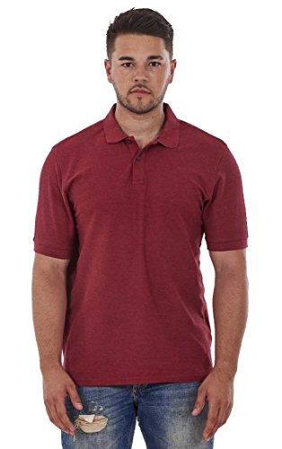 Polo de Manga Corta para Hombre - Algodón Puro - Rojo - M