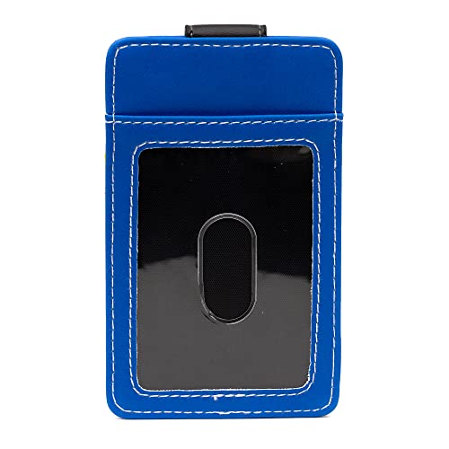 Disney Wallet, Character Wallet ID Card Holder, Donald Duck Smiling Face, Blue, Vegan Leather2