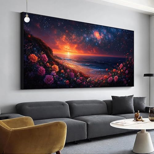 Diamond Painting Plage 30x60cm Grand Format Y-681 pour Adulte