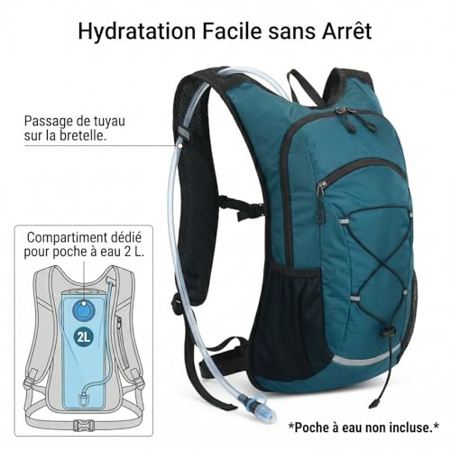 Sac à dos sport imperméable et léger 20L multi-activités ski et vélo - 3