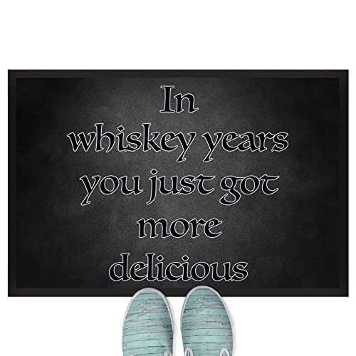 JUNIWORDS Fußmatte, In Whiskey Years You just got More Delicious, 60 x 40 cm, mit Gummirand...