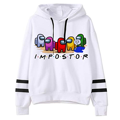 Sudadera con Capucha para Niños niñas,Among Us Sudadera con Estampado Chaqueta de Juego Informal Abrigo,Hoodie Manga Larga Terciopelo Entre Nosotros Casual Pullover Streetwear