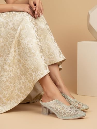 Image of Women Fancy Sandal for Women with Transparent Heel I Fashion Mules HN-900