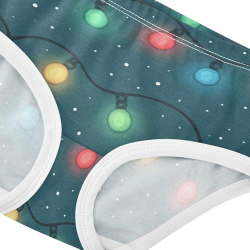 GuoChe Christmas Lights Elastic Waistband Panties Comfort Underwear for Kid in Sizes 2T,3T, 4T, 5T, 6Y and 8Y4