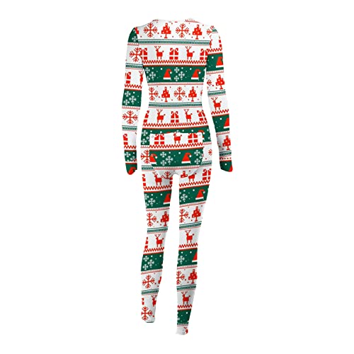 Kwatieh Functionele jumpsuit voor volwassenen met kerstknop voor dames bodycon jumpsuit - Afbeelding 7