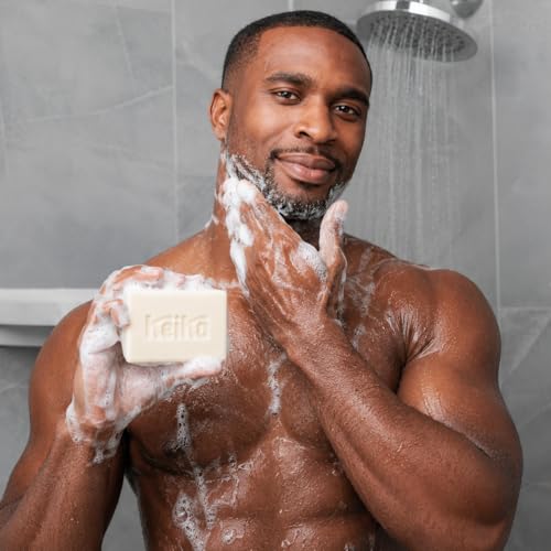 Image of Keika Peppermint Soap Bar for Face & Body, Natural Cooling Spa Bath & Shower Cleanser, 5 oz.