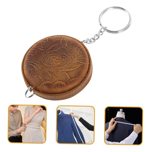 Cinta métrica mini retráctil vintage Homoyoyo marrón miniatura 3