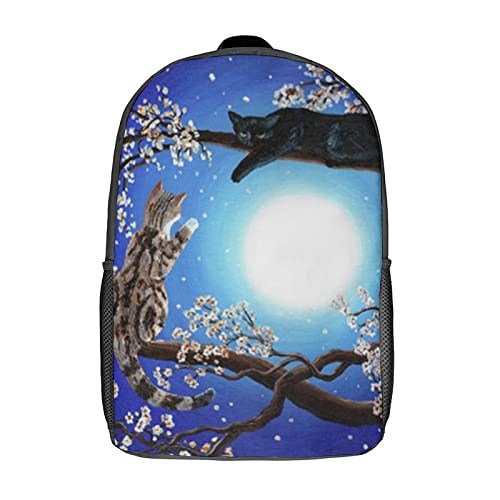 Mochila clásica Cat on Tree de 42x30x13cm con diseño 3D unisex para adultos y niños